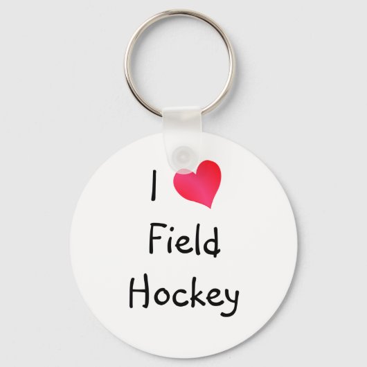 I Love Field Hockey Sleutelhanger (Voorkant)