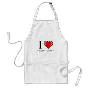 I Love Field Hockey Standaard Schort