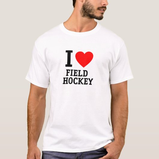 I Love Field Hockey T-shirt (Voorkant)