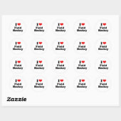 I Love Field Hockey Tshirt Ronde Sticker (Vel)