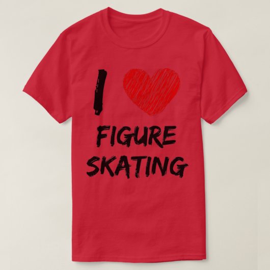 I Love Figuur Skating 12 T-shirt (Design voorkant)