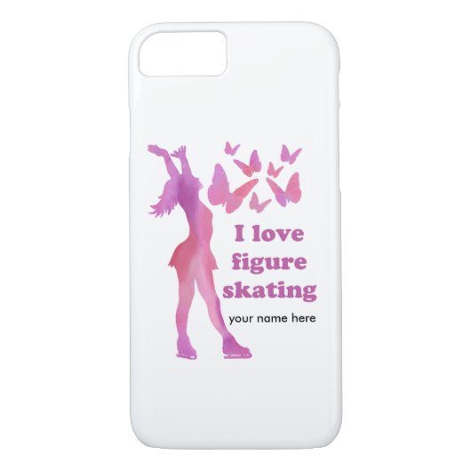 I Love Figuur Skating Case-Mate iPhone Case (Achterkant)