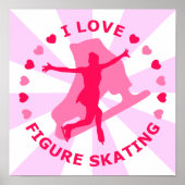 I Love Figuur Skating Poster (Voorkant)