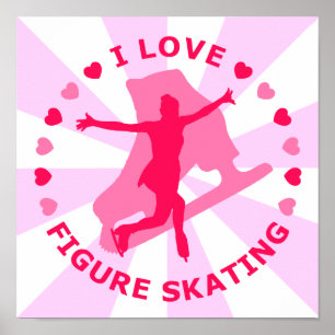 I Love Figuur Skating Poster