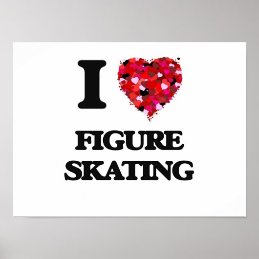 I Love Figuur Skating Poster (Voorkant)