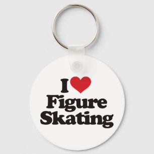 I Love Figuur Skating Sleutelhanger