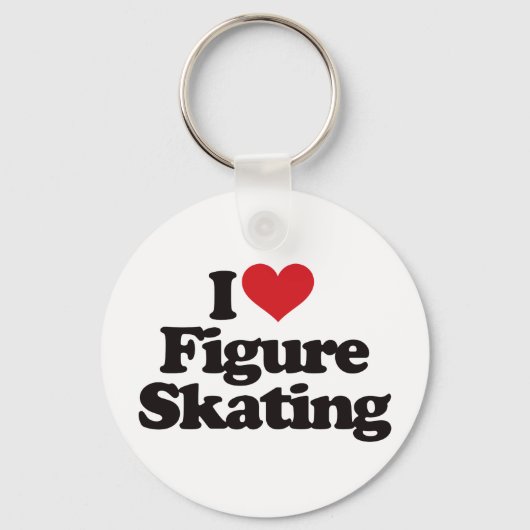I Love Figuur Skating Sleutelhanger (Voorkant)