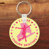 I Love Figuur Skating Sleutelhanger (Voorkant)