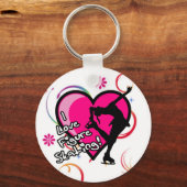 I Love Figuur Skating Sleutelhangers (Voorkant)