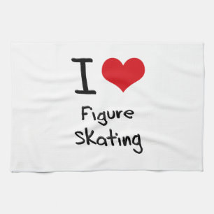 I Love Figuur Skating Theedoek