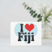 I Love Fiji Briefkaart (Staand voorkant)