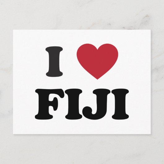 I Love Fiji Briefkaart (Voorkant)
