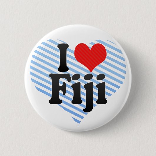 I Love Fiji Ronde Button 5,7 Cm (Voorkant)