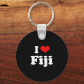 I Love Fiji Tshirt Sleutelhanger (Voorkant)