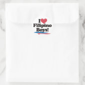 I Love Filipino Boys Ronde Sticker (Tas)