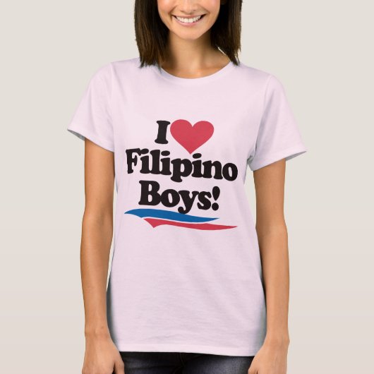 I Love Filipino Boys T-shirt (Voorkant)