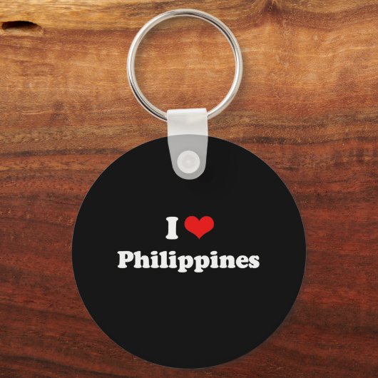 I Love Filippijnen Tshirt Sleutelhanger (Voorkant)