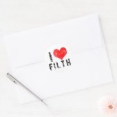 I Love Filth Ronde Sticker (Envelop)