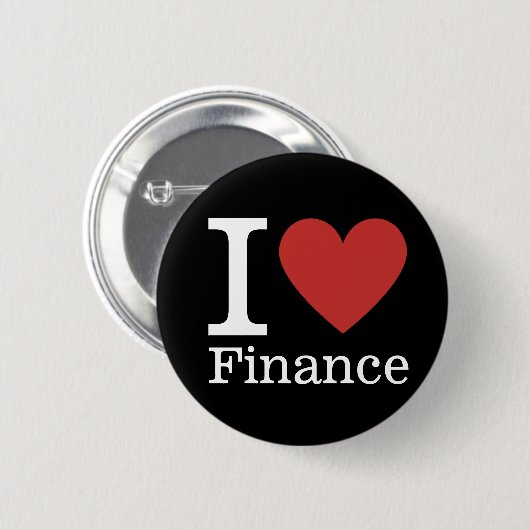 I ❤️ Love Finance - Finance afdeling Pin Button (Voorkant /achterkant)