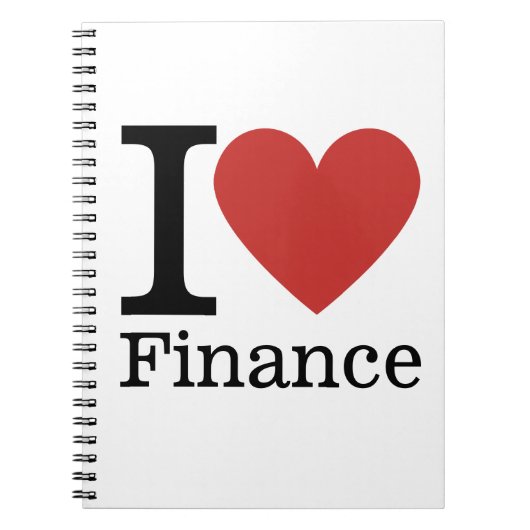 I ❤️ Love Finance - Finance Department - Notitiebo Notitieboek (Voorkant)