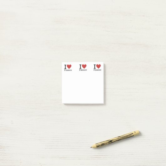 I ❤️ Love Finance - Finance Department - Post-it® Notes (Op bureau)