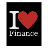 I ❤️ Love Finance - Finance Department - Poster (Voorkant)