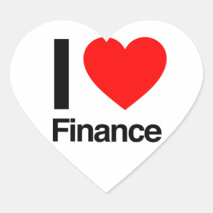 i love finance hart sticker
