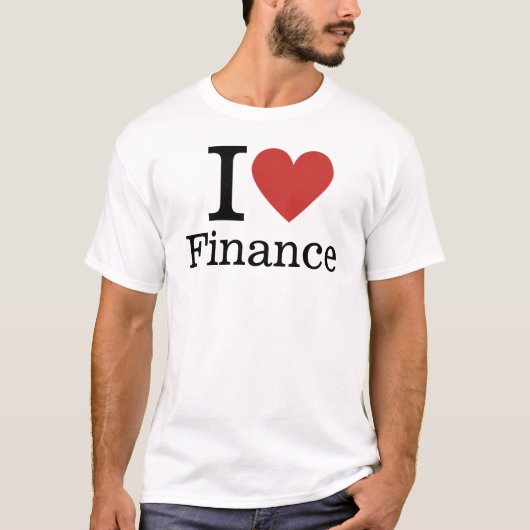 I ❤️ Love Finance  Mannen T-shirt (Voorkant)