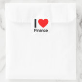 i love finance ronde sticker (Tas)