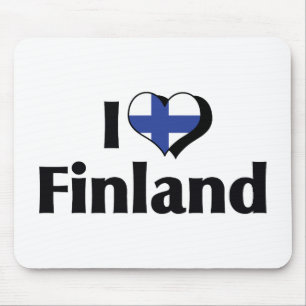 I Love Finland Flag Muismat