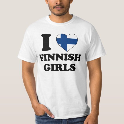 I love Finnish Girls T-shirt (Voorkant)