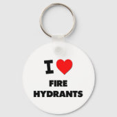 I Love Fire Hydrants Sleutelhanger (Voorkant)