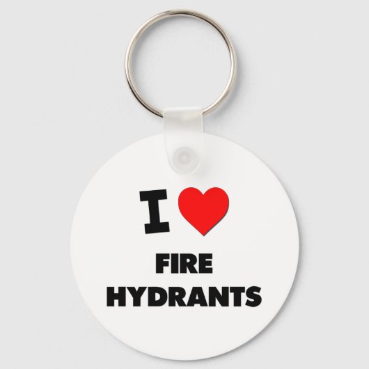 I Love Fire Hydrants Sleutelhanger (Voorkant)