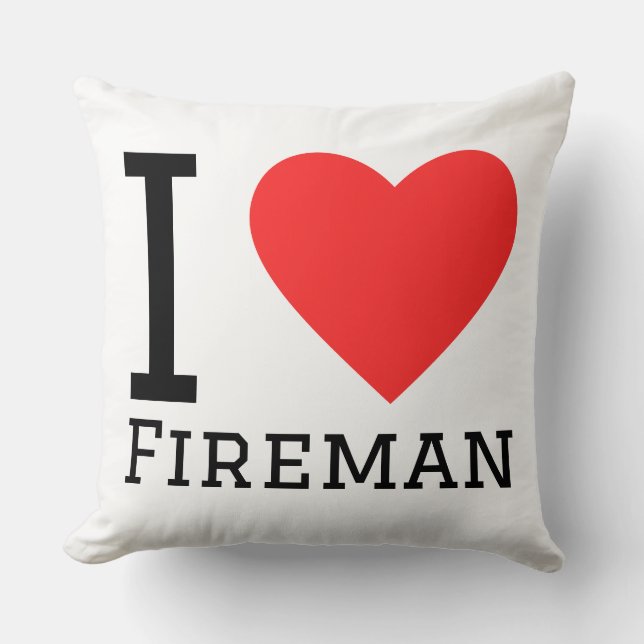 I love fireman  kussen (Voorkant)