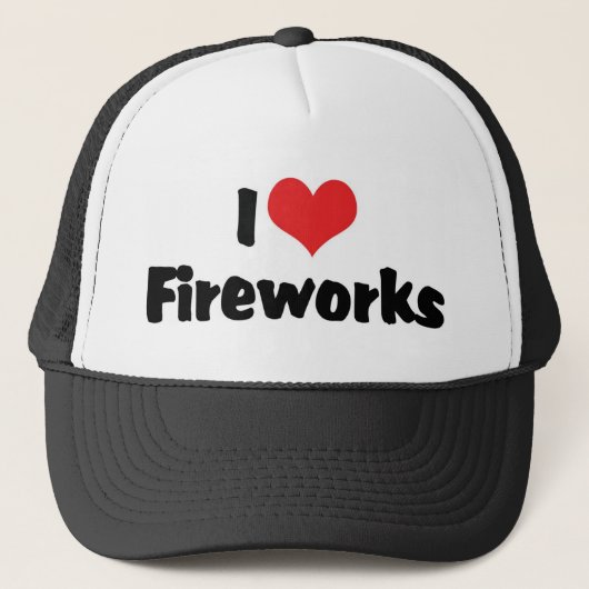 I Love Fireworks Trucker Pet (Voorkant)