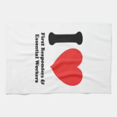 I Love First Responders and Essential Workers Theedoek (Horizontaal)