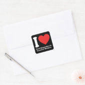 I Love First Responders and Essential Workers Vierkante Sticker (Envelop)