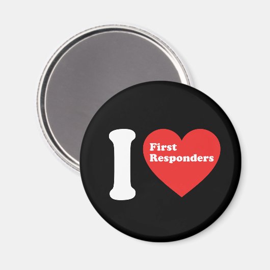 I Love First Responders Magneet (Voorkant / Achterkant)
