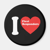 I Love First Responders Magneet (Voorkant)