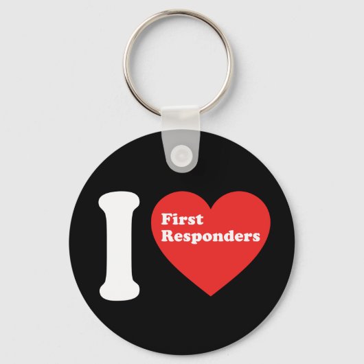 I Love First Responders Sleutelhanger (Voorkant)