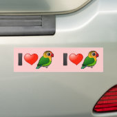 I Love Fischer's Lovevogels Bumpersticker (Op auto)