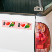 I Love Fischer's Lovevogels Bumpersticker (Op Truck)