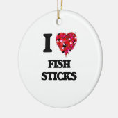 I Love Fish Sticks Keramisch Ornament (Links)