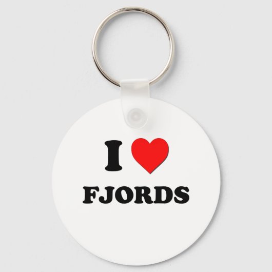 I Love Fjords Sleutelhanger (Voorkant)