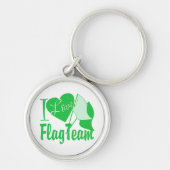 I Love Flag Team Green Sleutelhanger (Voorkant)