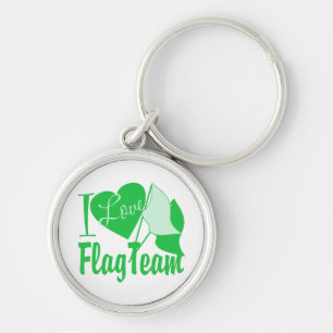 I Love Flag Team Green Sleutelhanger