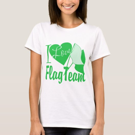 I Love Flag Team Green T-shirt (Voorkant)