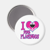 I Love flamingos Magneet (Voorkant / Achterkant)