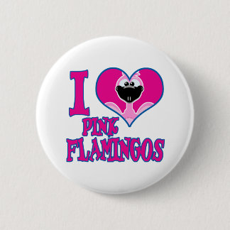 I Love flamingos Ronde Button 5,7 Cm