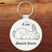 I Love Flemish Giants Rabbit Sleutelhanger (Voorkant)